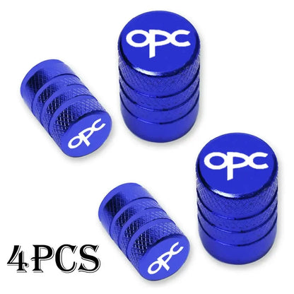4pcs Opel OPC Tire Valve Caps Waterproof Stem Covers Set