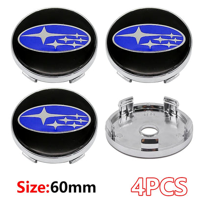 (NOT SOLD TO EUROPE) 4PCS 56/60mm Hub Covers Decals for Subaru WRX STI BRZ 60mm-Black blue Subaru-4pcs – Car Accessories | MotorWorld Marketplace