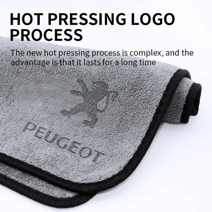 Premium Microfiber Emblem Towel for Peugeot