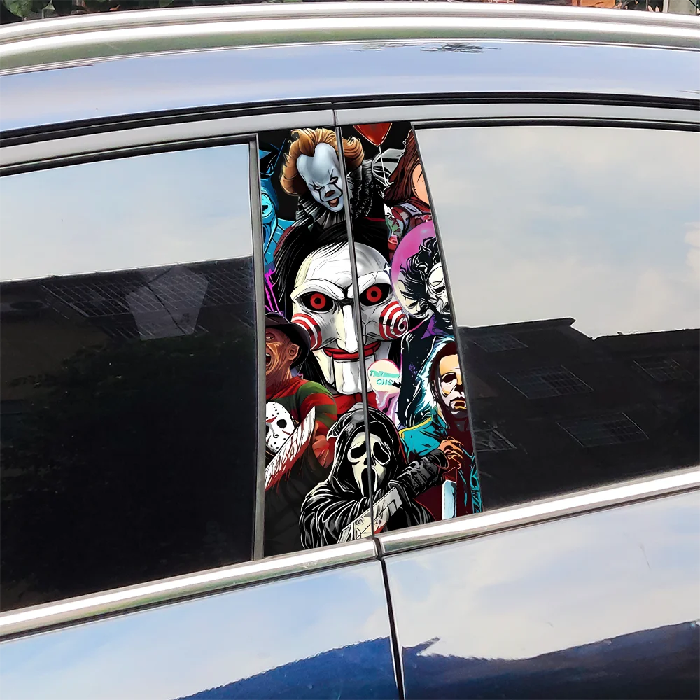 Horror Ghost B Pillar Car Stickers | Waterproof, UV-Proof – Car Accessories | MotorWorld Marketplace