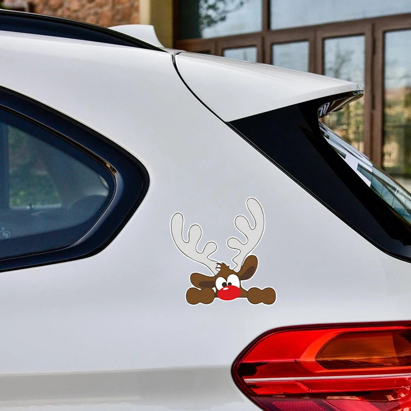 Christmas Santa Claus Waterproof Reflective Car Sticker Decal