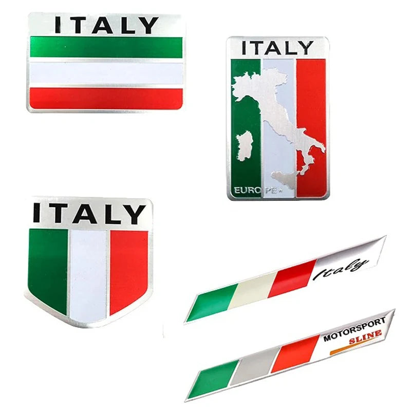 3D Aluminum Italy Flag Emblem Badge for Alfa Fiat Ferrari – Car Accessories | MotorWorld Marketplace