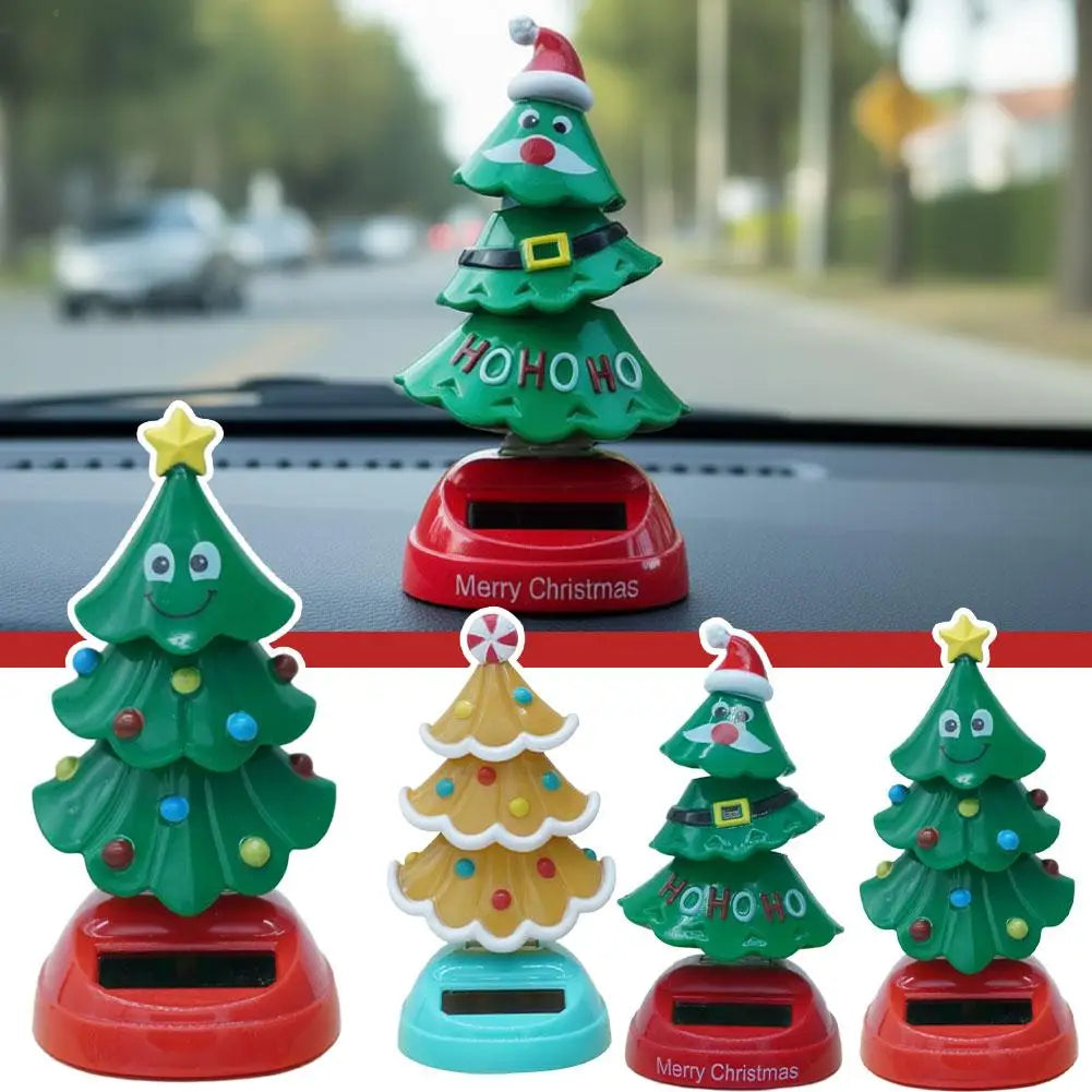New 2025-2026 Solar Dancing Christmas Tree Car Ornament