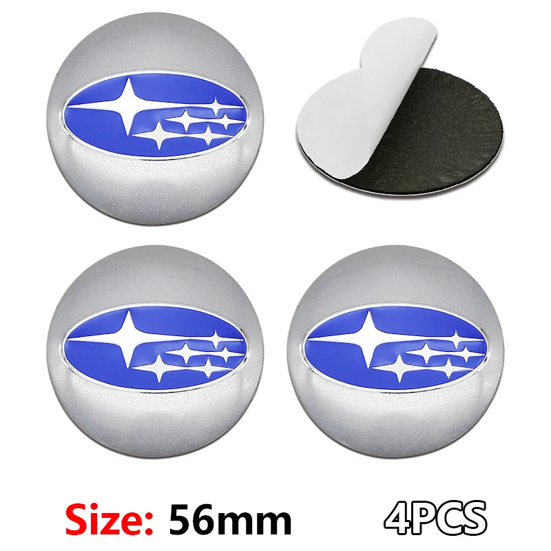 (NOT SOLD TO EUROPE) 4PCS 56/60mm Hub Covers Decals for Subaru WRX STI BRZ 56mm-Silver blue Subaru-4pcs – Car Accessories | MotorWorld Marketplace