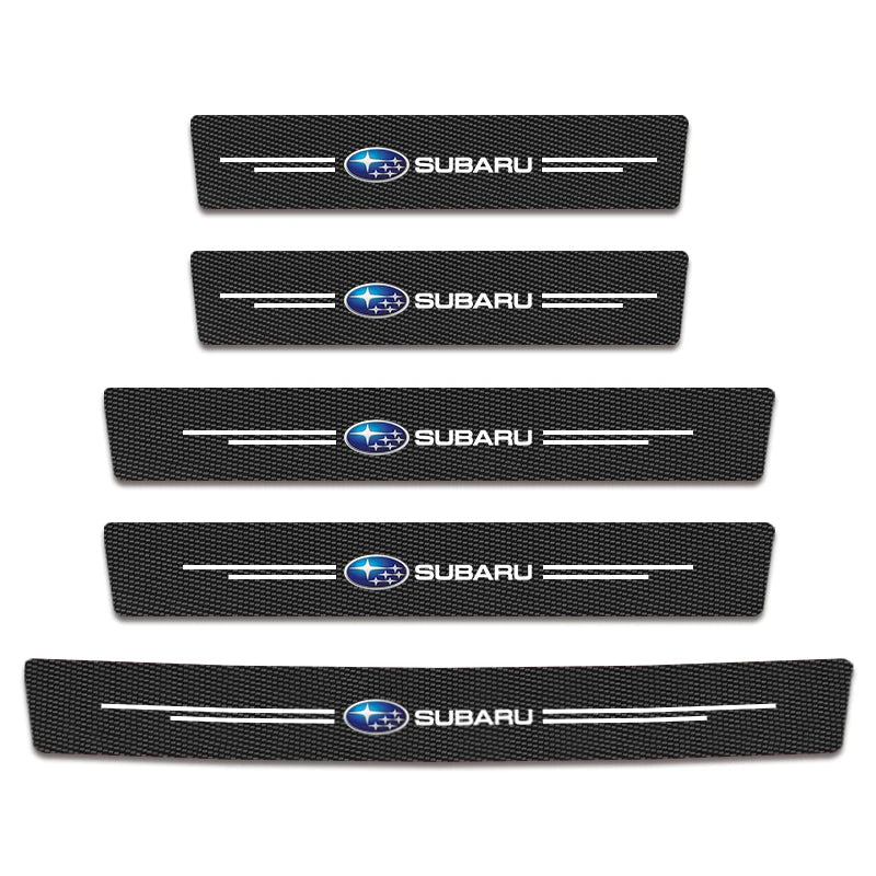 (NOT SOLD TO EUROPE) Subaru Door Sill Carbon Fiber Scuff Plate Sticker Set Subaru-5PCS – Car Accessories | MotorWorld Marketplace