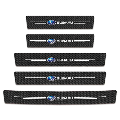 (NOT SOLD TO EUROPE) Subaru Door Sill Carbon Fiber Scuff Plate Sticker Set Subaru-5PCS – Car Accessories | MotorWorld Marketplace