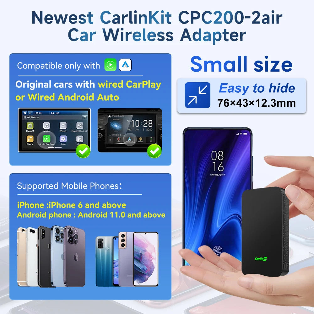 2air CarlinKit 5.0/4 Wireless CarPlay & Android Auto Box