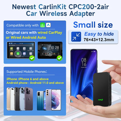 2air CarlinKit 5.0/4 Wireless CarPlay & Android Auto Box
