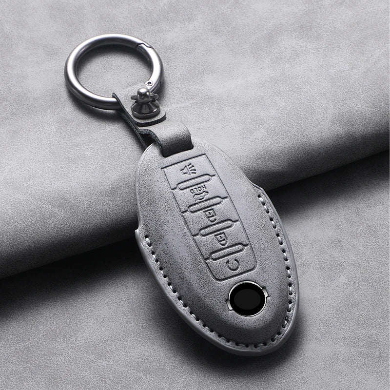 Nissan 5-Button Leather Key Case Cover X-Trail/Rogue/Altima