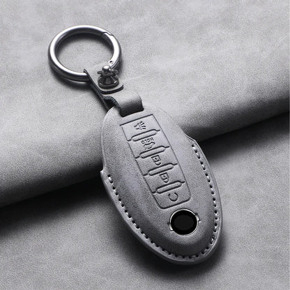 Nissan 5-Button Leather Key Case Cover X-Trail/Rogue/Altima