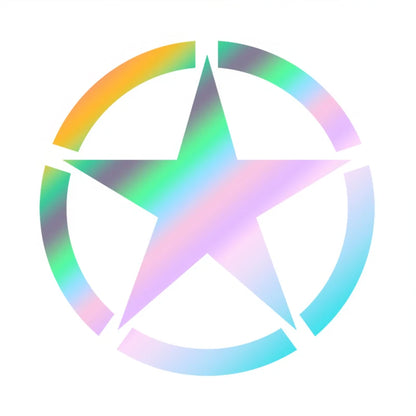 WWII 5-Point Star Car Decals | Reflective, Scratch-Proof Multicolor – Car Accessories | MotorWorld Marketplace