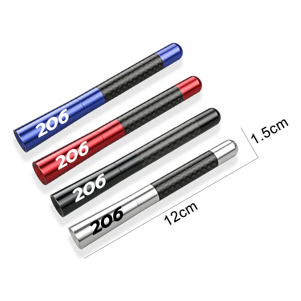 12cm/4.7in Carbon Fiber Antenna For Peugeot 206 1998-2012 AM/FM