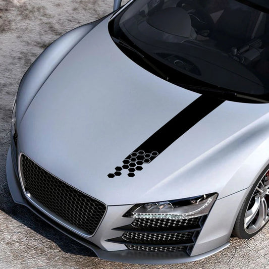 Honeycomb Racing Hood Sticker Vinyl Decal For Audi BMW Tesla