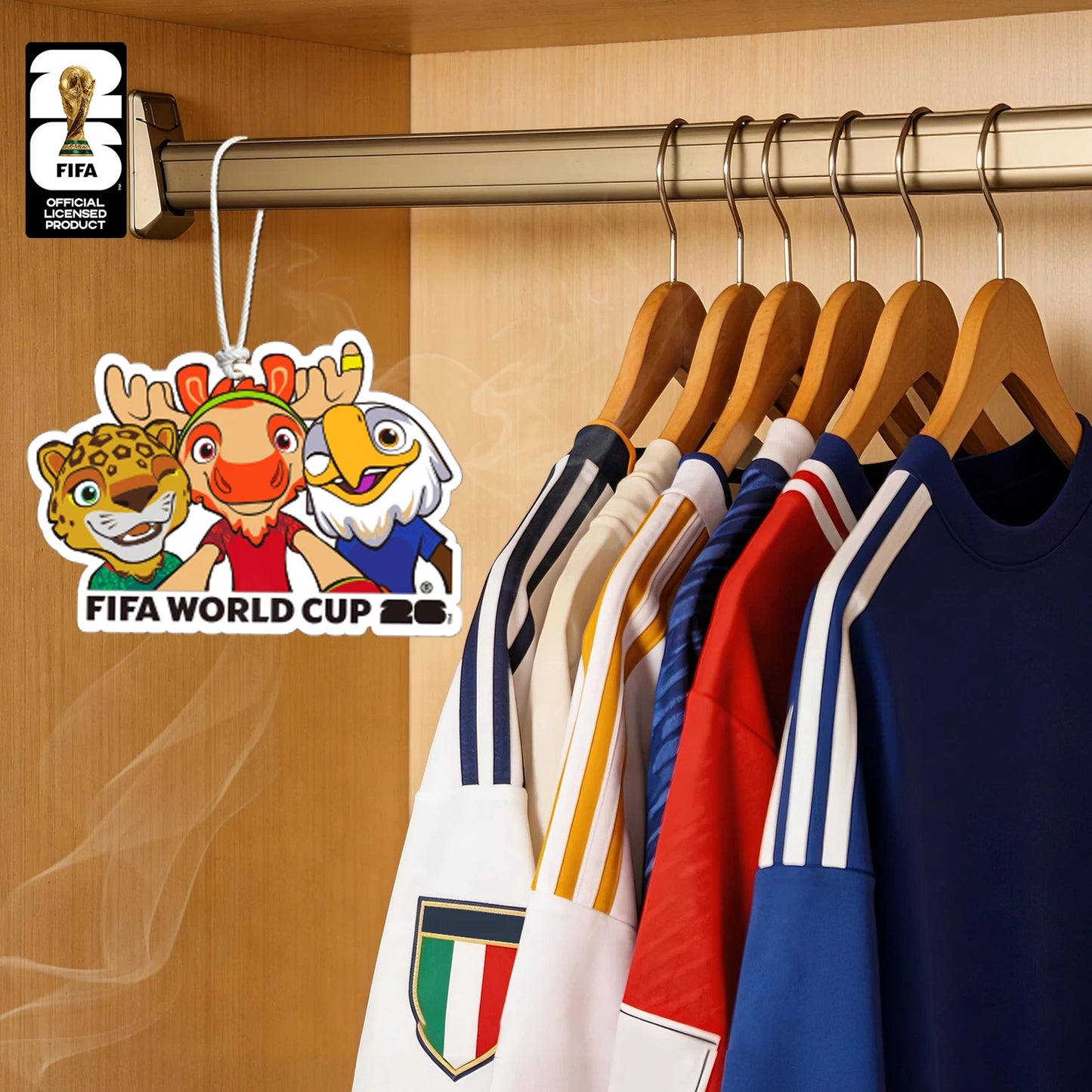 FIFA World Cup 2026 Official 3 Pack Car Air Freshener with Trophy Mascot & Host City Design, Long Lasting Scent for Car & Home – Car Accessories | MotorWorld Marketplace