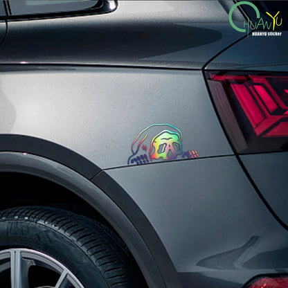 Peep Skeleton Car Sticker – Halloween Die-Cut Vinyl Decal – Car Accessories | MotorWorld Marketplace