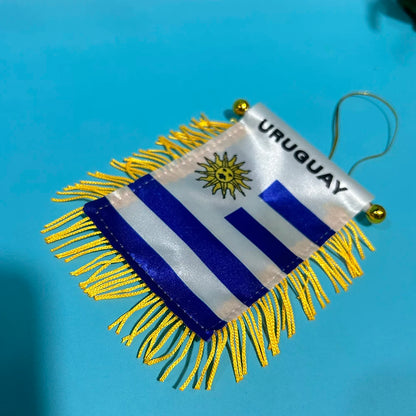 FLAG Uruguay Car Window Pennant 8x12cm Double-Sided