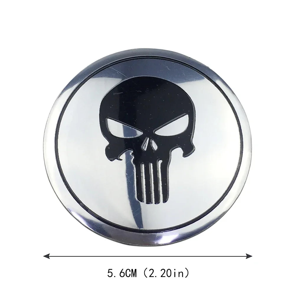 Universal 4pcs 56mm (2.2inch) Wheel Hubcap Stickers