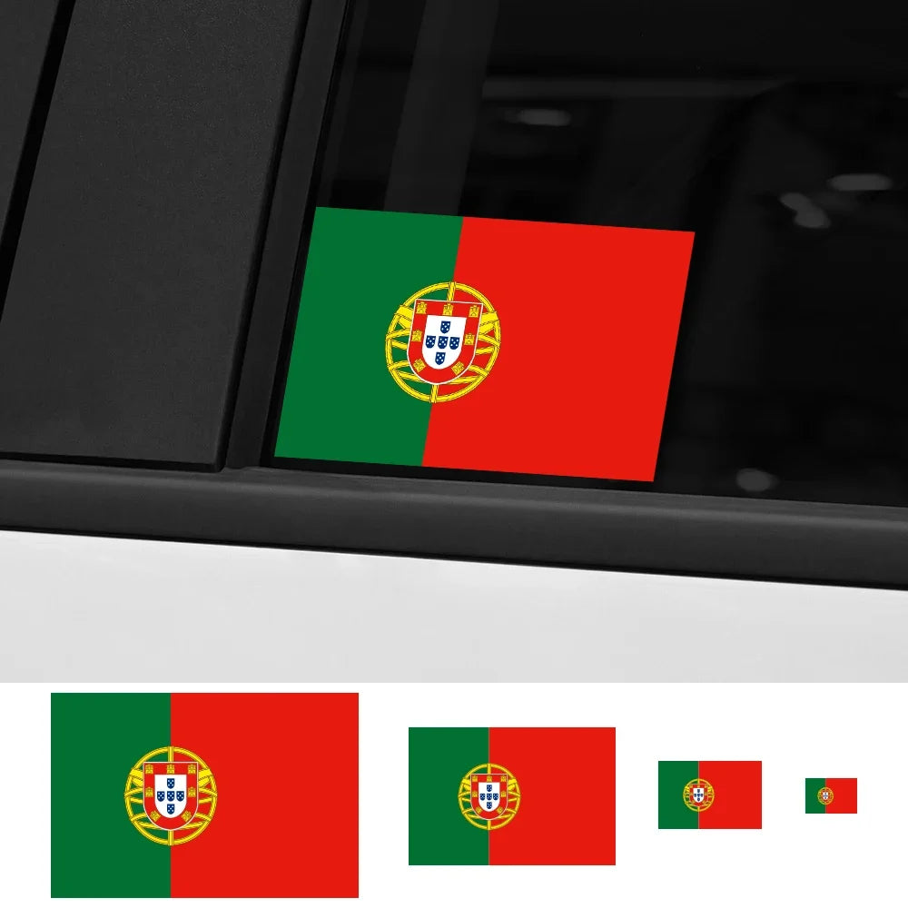 3Pcs Portugal Flag Car Vinyl Decals for Pro Auto Styling