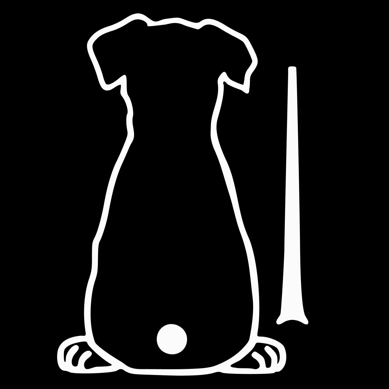 Cute Dog Wiggling Tail Rear Wiper Decal – Waterproof Vinyl white 17X12cm – Car Accessories | MotorWorld Marketplace