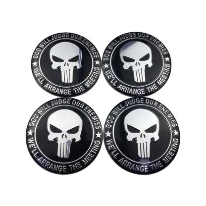 Universal 4pcs 56mm (2.2inch) Wheel Hubcap Stickers
