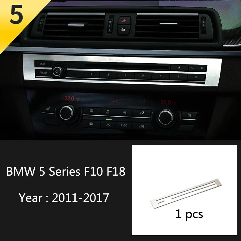 BMW F10 F18 Interior Button Panel Trim Stainless Steel Cover 5 Type – Car Accessories | MotorWorld Marketplace