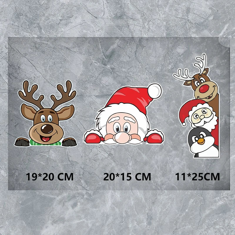 Christmas Santa Claus Waterproof Reflective Car Sticker Decal