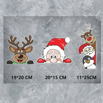Christmas Santa Claus Waterproof Reflective Car Sticker Decal