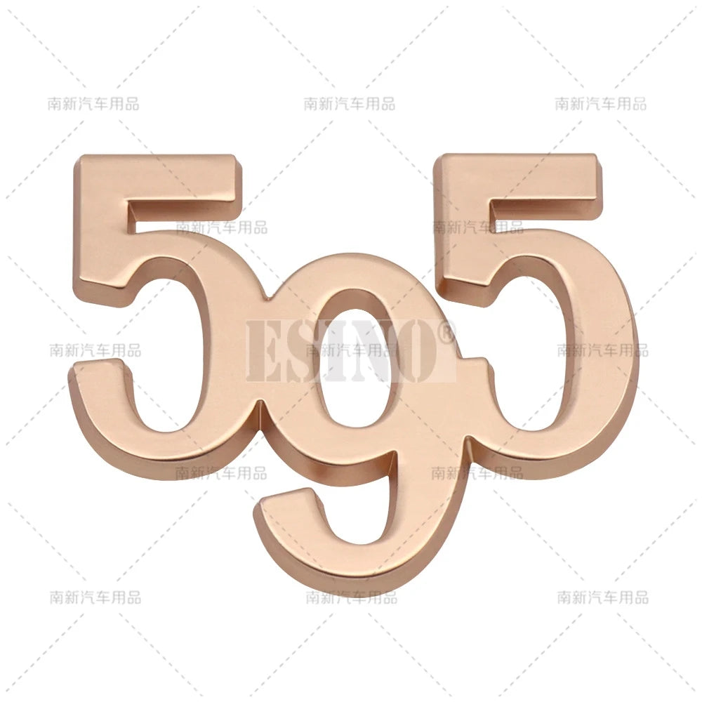 3D Zinc Alloy Badge Emblem for Alfa Romeo Abarth 595 695 Matte Golden 595 – Car Accessories | MotorWorld Marketplace
