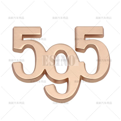 3D Zinc Alloy Badge Emblem for Alfa Romeo Abarth 595 695 Matte Golden 595 – Car Accessories | MotorWorld Marketplace