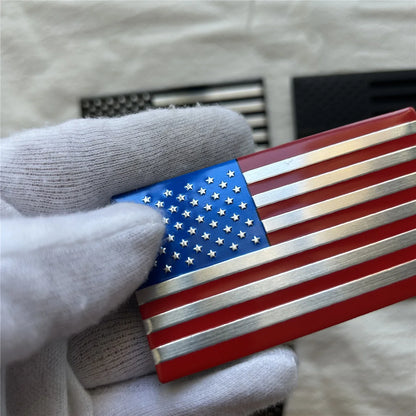 Aluminum Alloy US Flag Emblem Badge—Trunk/Side Car Decor – Car Accessories | MotorWorld Marketplace