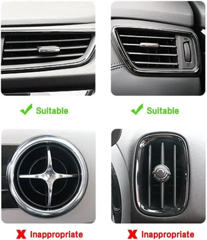 Support universel pour téléphone et boisson sur grille d'aération de voiture - Organiseur professionnel