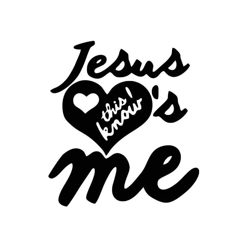 Christian Jesus Cross Car Sticker – Durable Vinyl Decal