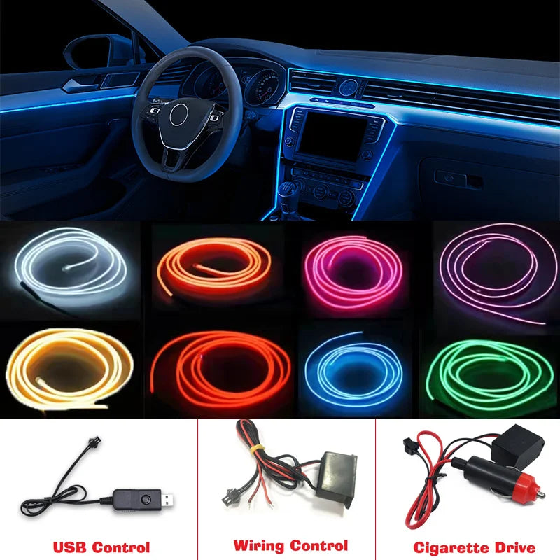Flexible Car LED Neon Strip Light 1-5M USB/Cigar, Pro Decor – Car Accessories | MotorWorld Marketplace
