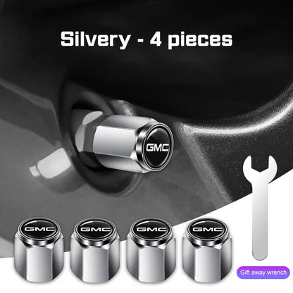 GMC Metal Valve Stem Caps Set of 4