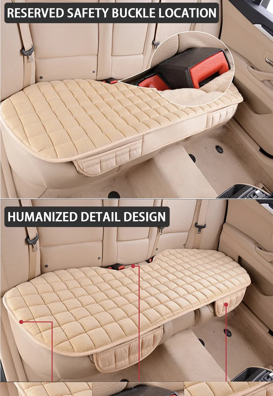 Soft Plush Car Seat Cover Universal Anti-Slip for SUV/Sedan