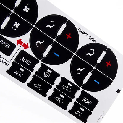 AC Control Button Repair Decals for GMC Chevy Buick Trucks