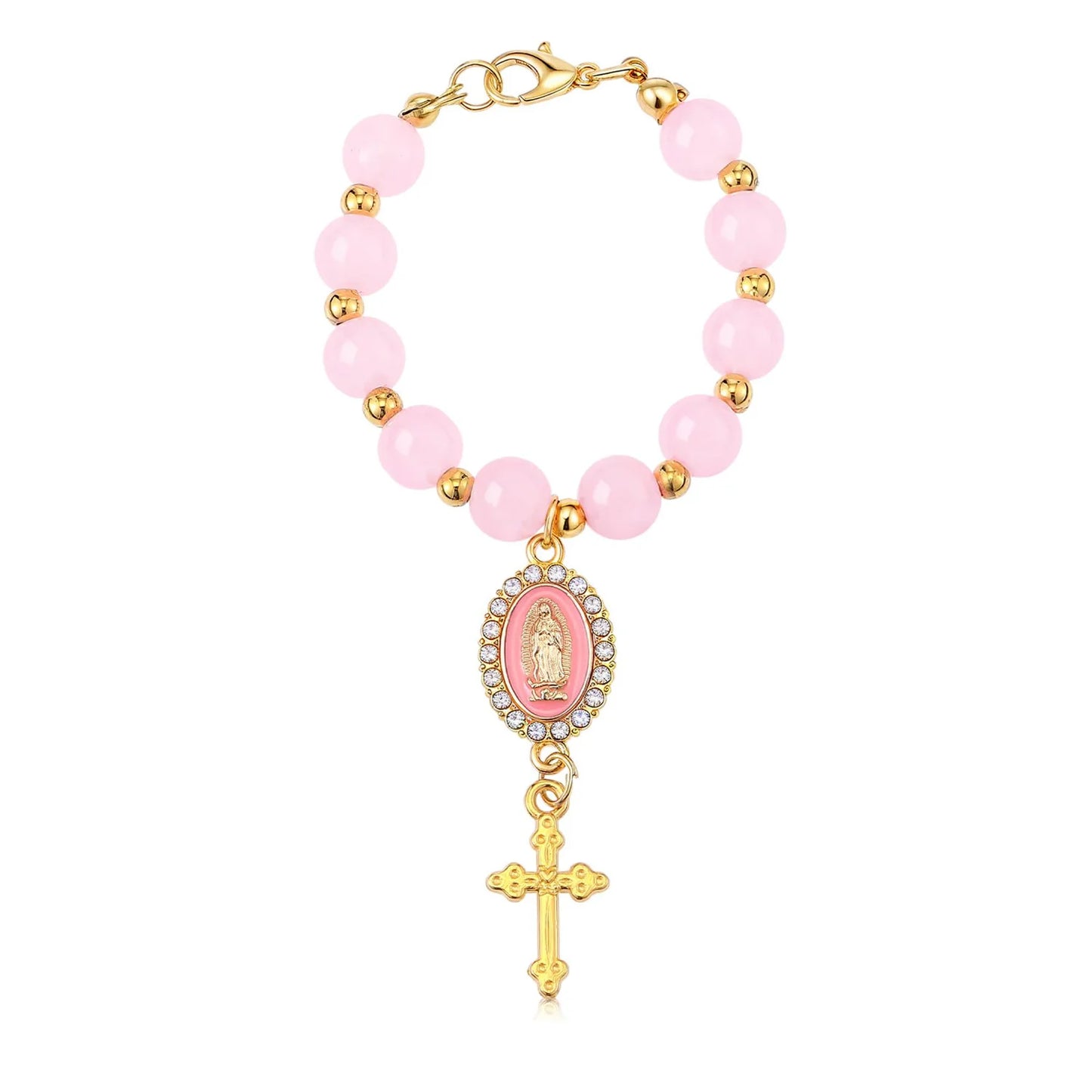 Luxury Our Lady of Guadalupe Car Rosary Ornament Charm Pink -1pc – Car Accessories | MotorWorld Marketplace