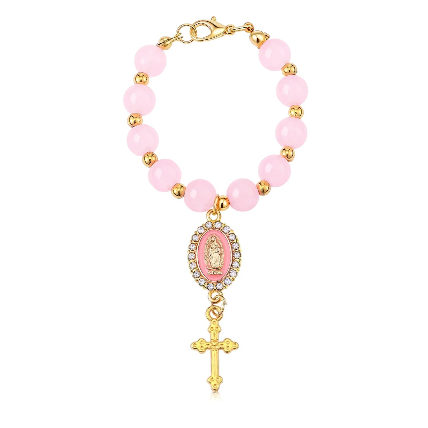 Luxury Our Lady of Guadalupe Car Rosary Ornament Charm Pink -1pc – Car Accessories | MotorWorld Marketplace