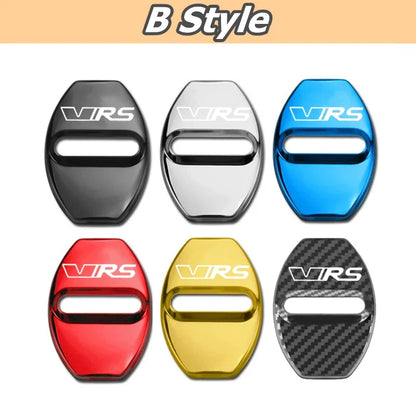 4PCS Skoda VRS Door Lock Cover Stainless Steel Anti-Rust