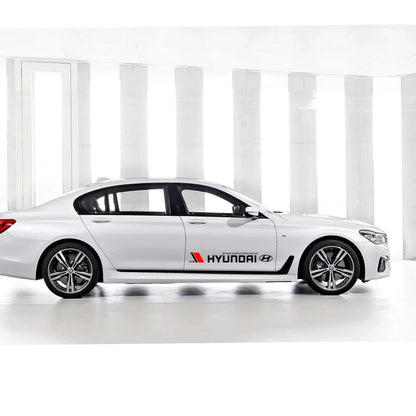 2pcs Sport Side Stripe Stickers for Hyundai