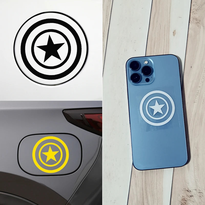 Reflective American Captain Shield Sticker – Auto & Moto Decor – Car Accessories | MotorWorld Marketplace