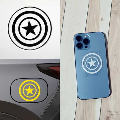 Reflective American Captain Shield Sticker – Auto & Moto Decor – Car Accessories | MotorWorld Marketplace