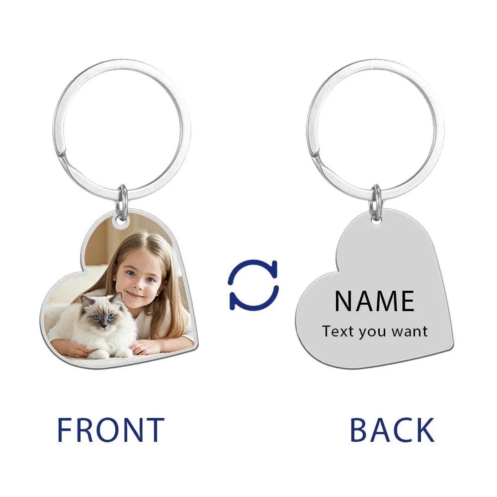 Custom Photo Keychain – Stainless Steel, Ideal Gift for Pros photo - text -1 – Car Accessories | MotorWorld Marketplace