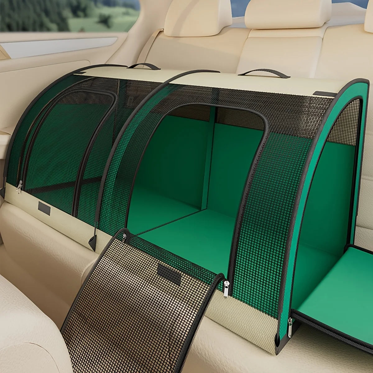 All-Season Cat Carrier Tent – Durable Pet Car Travel Shelter green – Car Accessories | MotorWorld Marketplace