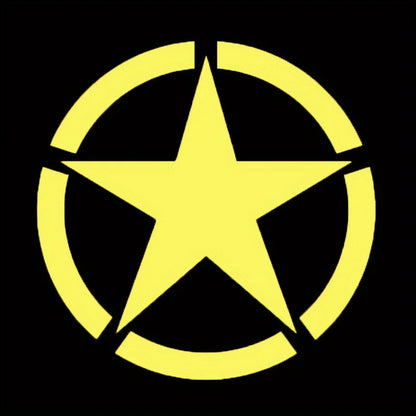 WWII 5-Point Star Car Decals | Reflective, Scratch-Proof Yellow – Car Accessories | MotorWorld Marketplace