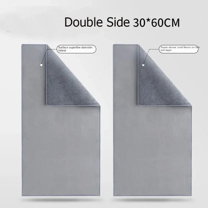 Premium Suede Coral Car Drying Towel for Renault Initiale