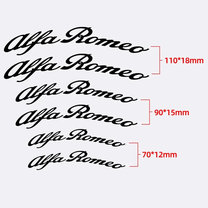 6pcs Alfa Romeo Brake Caliper Stickers Heat Resistant Decals Black – Car Accessories | MotorWorld Marketplace
