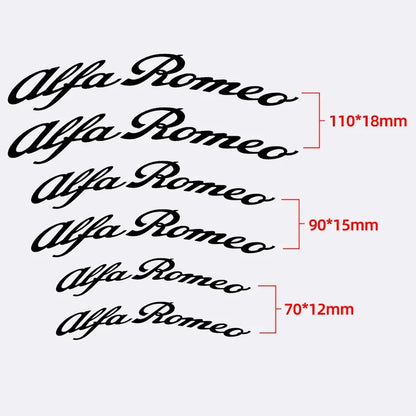 6pcs Alfa Romeo Brake Caliper Stickers Heat Resistant Decals Black – Car Accessories | MotorWorld Marketplace