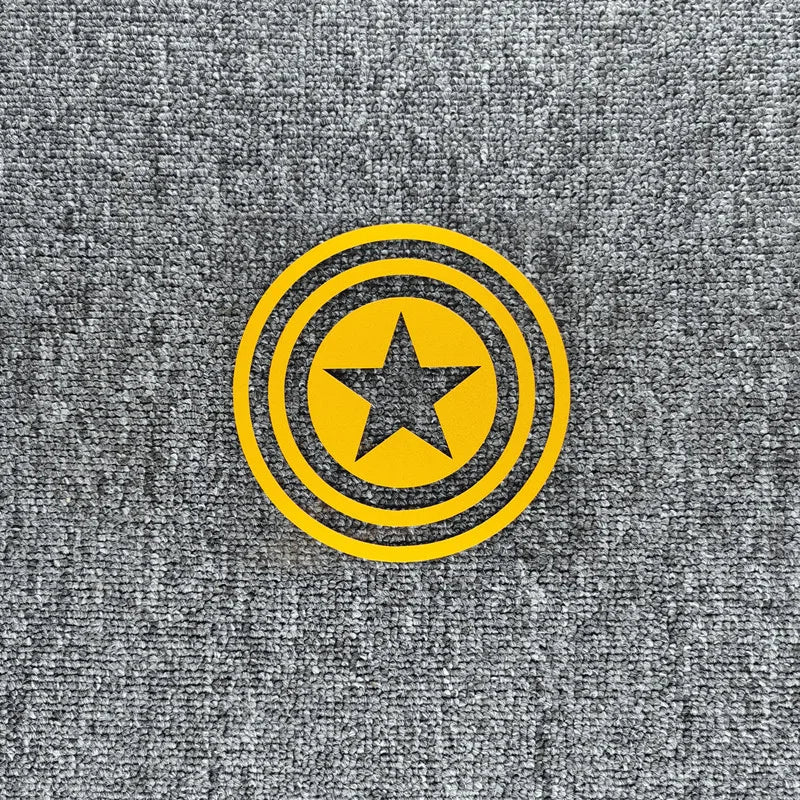 Reflective American Captain Shield Sticker – Auto & Moto Decor Yellow Reflective B – Car Accessories | MotorWorld Marketplace