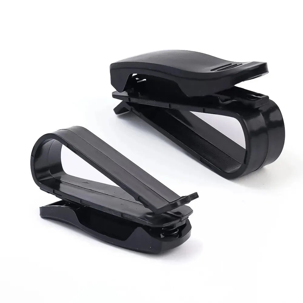 2PCS Universal Car Sun Visor Glasses & Card Clip Holder Set